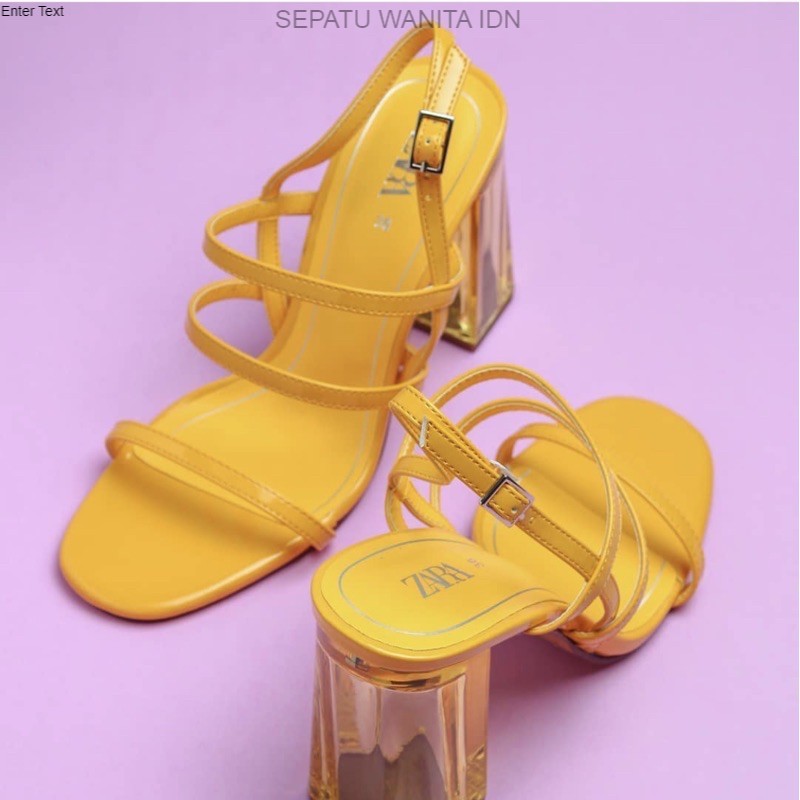 zara yellow heels