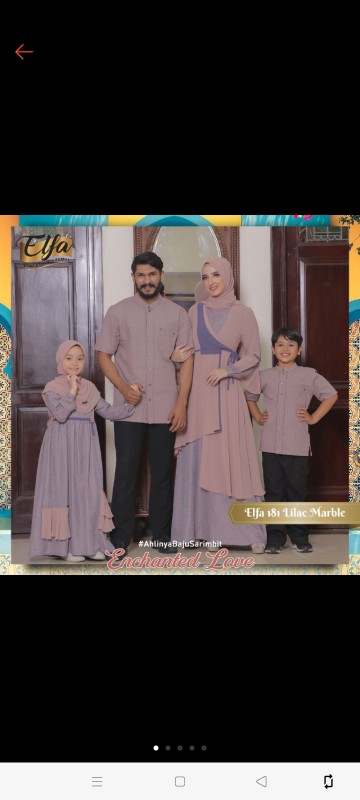 Sarimbit Couple Ethica Original Elfa 181 Lilac Marble