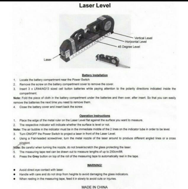 Meteran Waterpass laser  vertikal horizontal