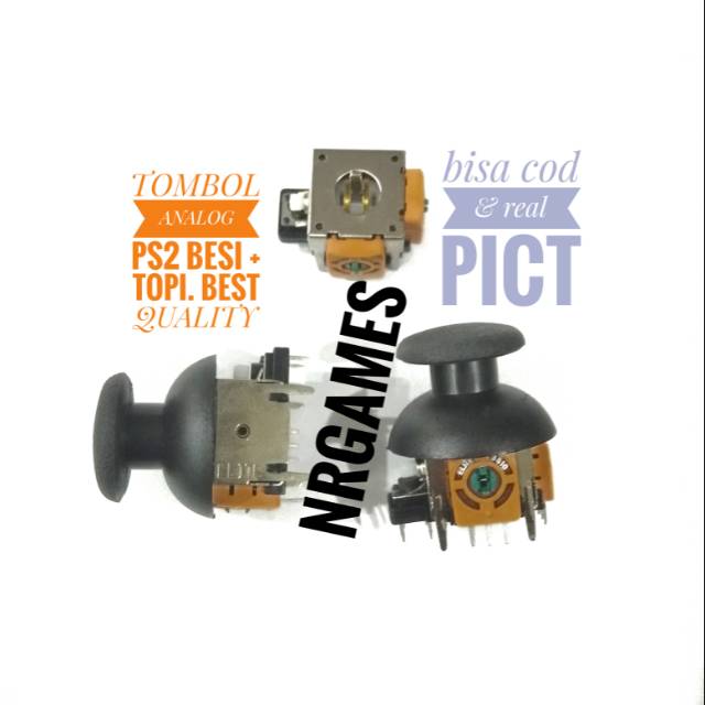 TOMBOL ANALOG PS2 BESI + TOPI / ANALOG PS2 BESI