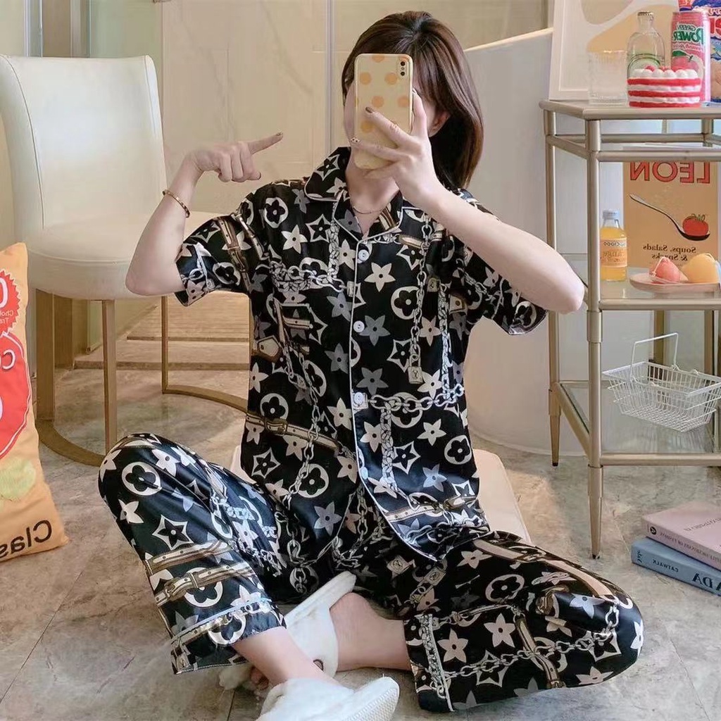 PIYAMA BAJU TIDUR SATIN PP CP IMPORT WANITA MURAH KEKINIAN-FK 67