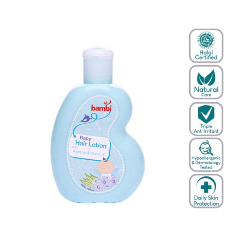 BAMBI Baby Hair Lotion with Allantoin &amp; Vitamin E 100ml / Lotion Rambut Anak