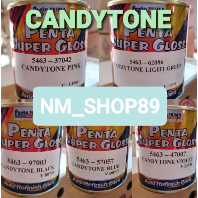 Cat Penta Super Gloss Candytone Merah Kuning Biru Hitam Hijau Ungu Violet Pink Orange ISI 200 GRAM /