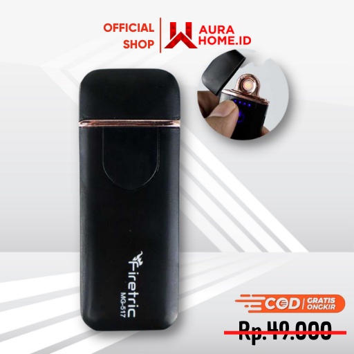 Firetric Korek Api Elektrik Fingerprint Sensor LED / korek Apik Gas Unik Keren Lucu Sensor Sentuh Fi