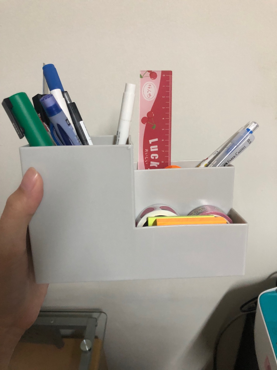 Multifunctional Creative Mobile Phone Holder Pen Holder Storage Box Girl Makeup Brush Tube Desktop Place Rack