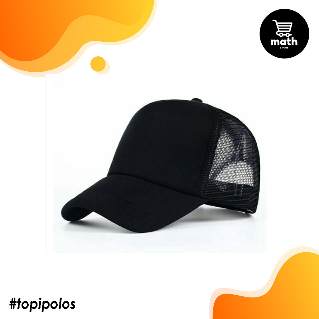 Topi Hitam Polos / Topi Polos Jaring