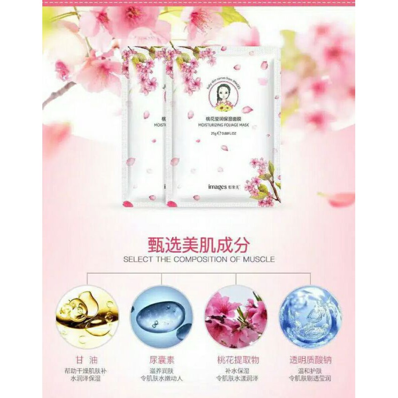 Images Baby Skin Mask|Masker Pelembab Wajah|Masker Bunga Sakura