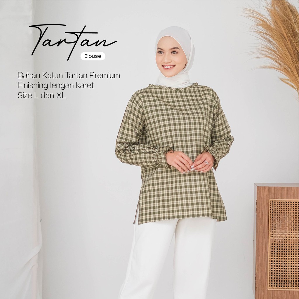 Tartan Blouse By Reyscarf Blouse Dewasa Luxury Bahan Katun Premium Adem Nyaman Dipakai  Terbaik  I Bisa COD