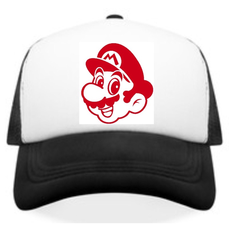 COD TERLARIS Topi Trucker Custom MARIO BROS Merah