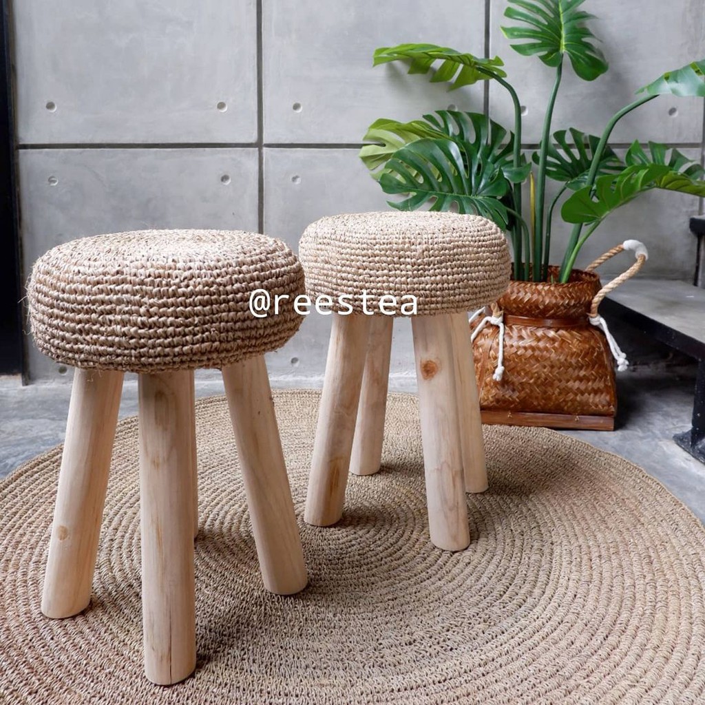 Stool Agel / Gajih Polos / Stool Anyam