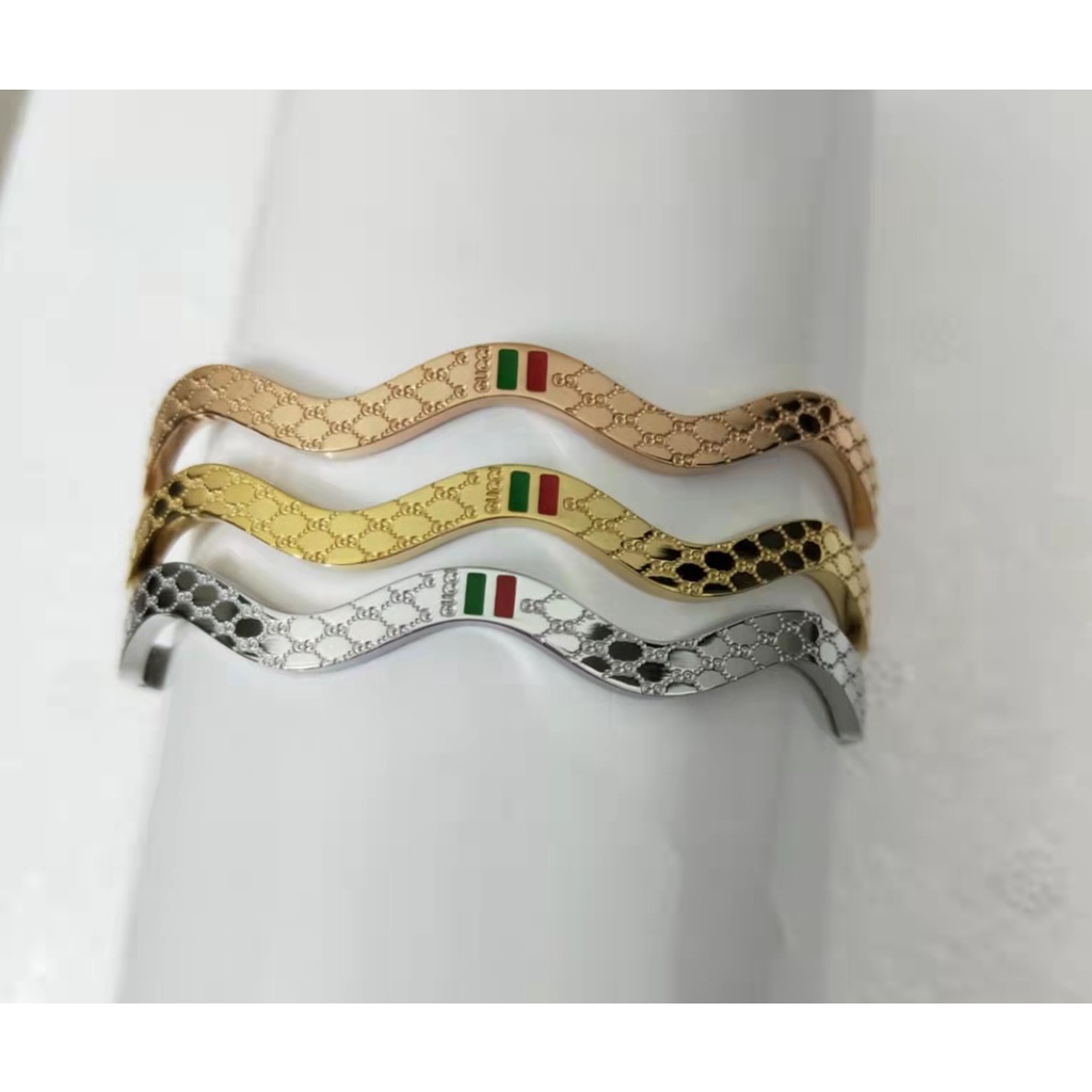 Titanium gelang gelombang perhiasan fashion A-C 9974