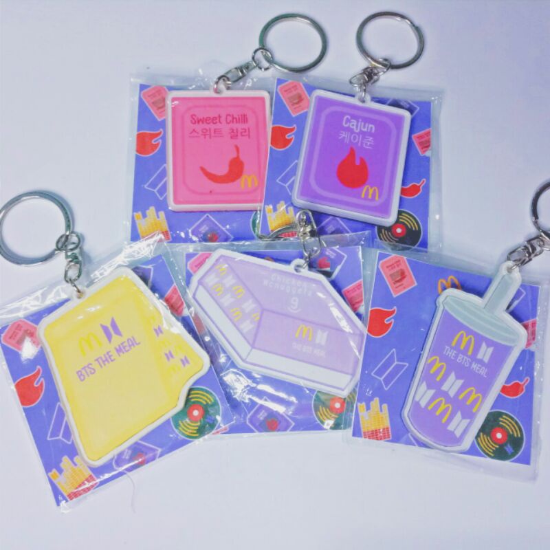 KEYCHAIN BTS X MCDONALD'S / GANTUNGAN KUNCI BTS MEAL