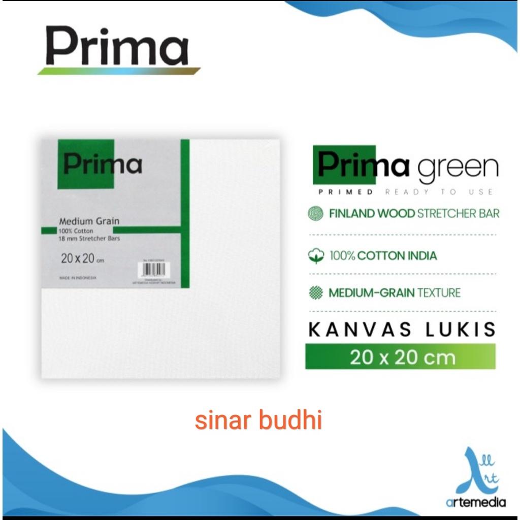 

kanvas prima 20 x 20 cm green series satuan