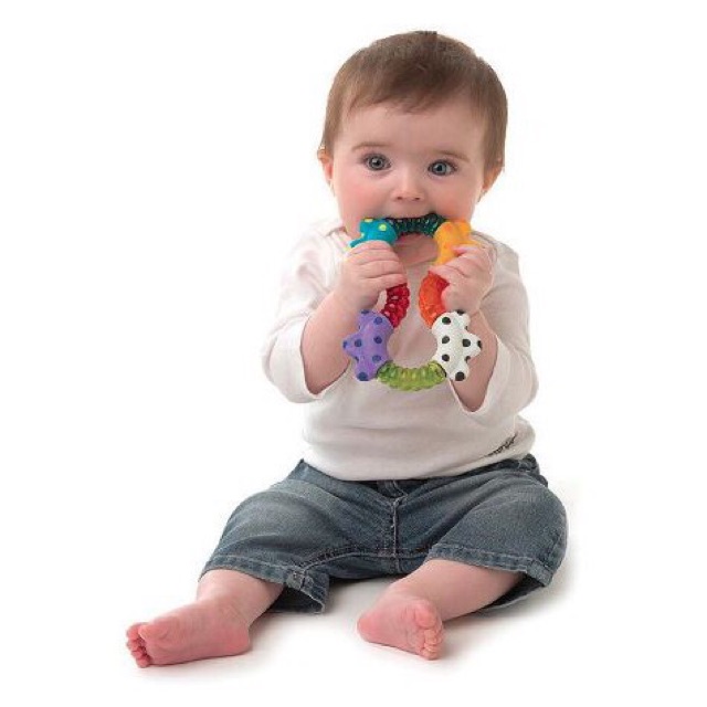Playgro CLICK AND TWIST RATTLE - 3m+ Mainan / Gigitan Bayi - Original - BPA FREE