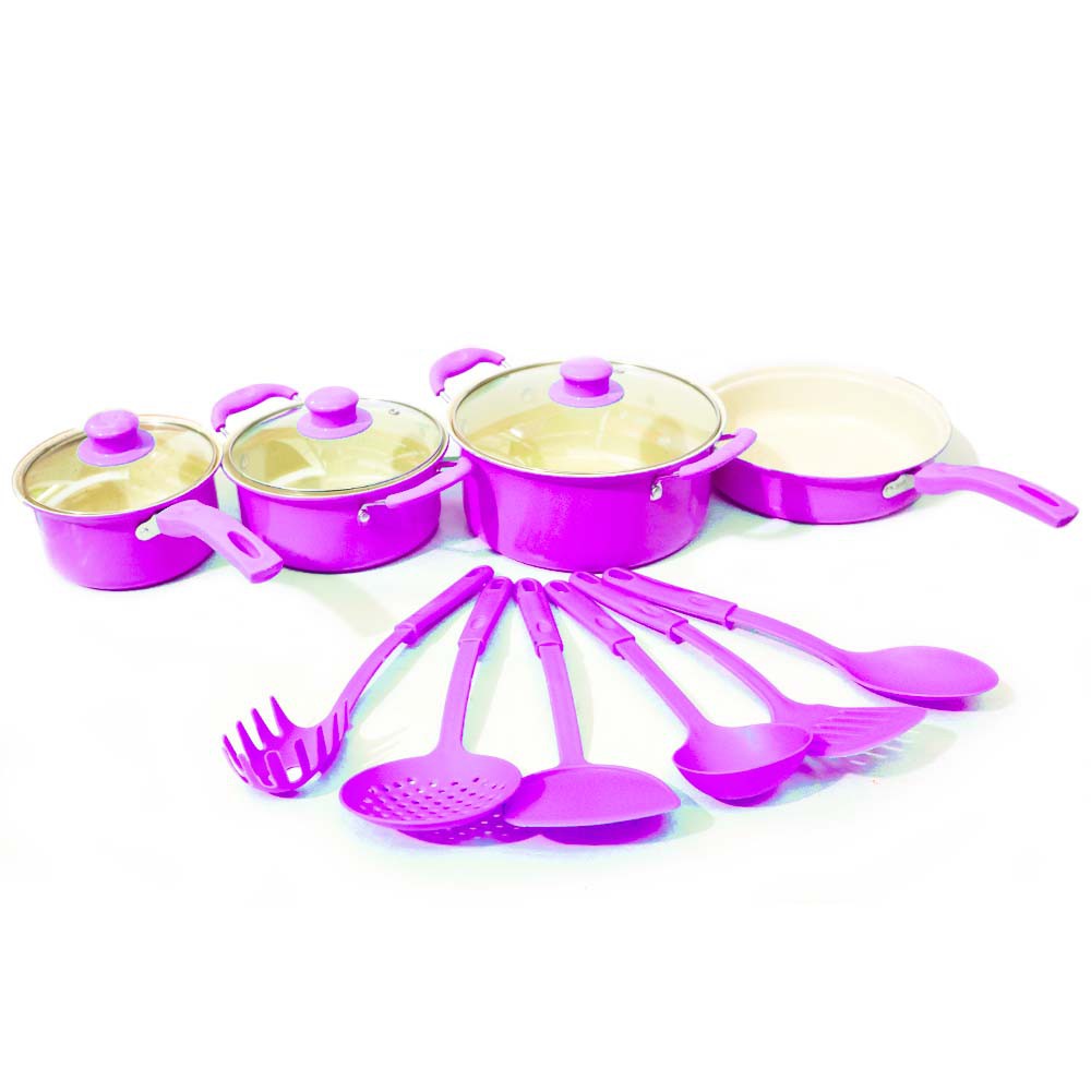 Panci Set 13 pcs  Marbel Non-Stick Multifungsi  cy - 13