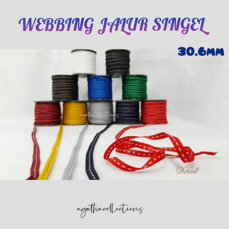 Webbing Jalur Single meteran