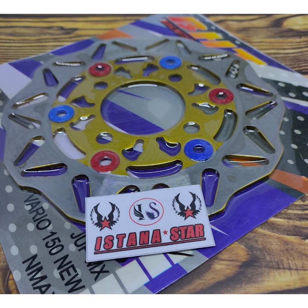 PIRINGAN DISC CAKRAM VARIASI WARNA BEAT, VARIO, 125, 150 SPACY, SCOOPY MODEL KEMBANG
