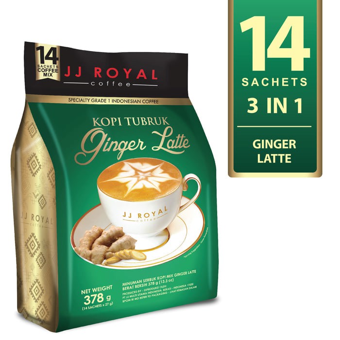 

Coffee - JJ Royal Kopi Tubruk Ginger Latte Bulk Bag 14 Sachets