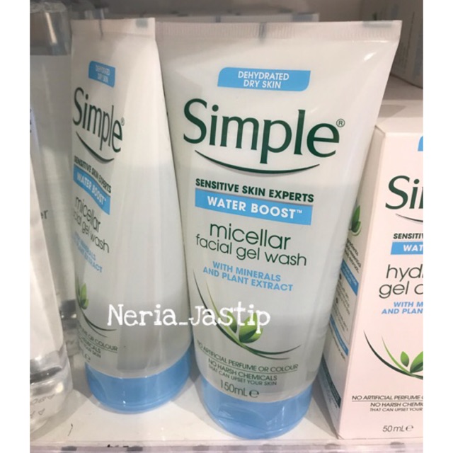 Simple Dry Skin Kulit Kering Sensitif Micellar Facial Gel Wash Pembersih Wajah Muka 150ml 150 Ml Shopee Indonesia