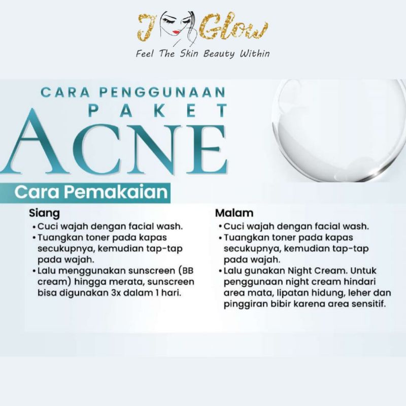 Jglow Skincare Paket Acne Whitening Glowing Skin / Paket Jerawat / Perawatan Wajah Bpom Original-2