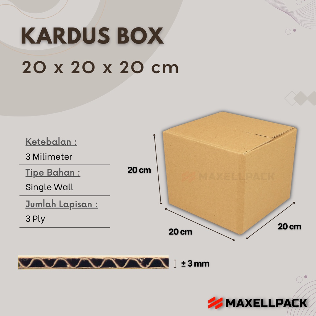 

Kardus Karton Box 20x20x20 CM Dus Packing Packaging Polos Baru