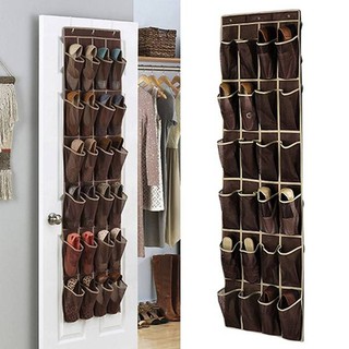 24 Pocket Shoe Storage Closet Holder Door Wall Hanging Organizer Rack Bag Shopee Indonesia