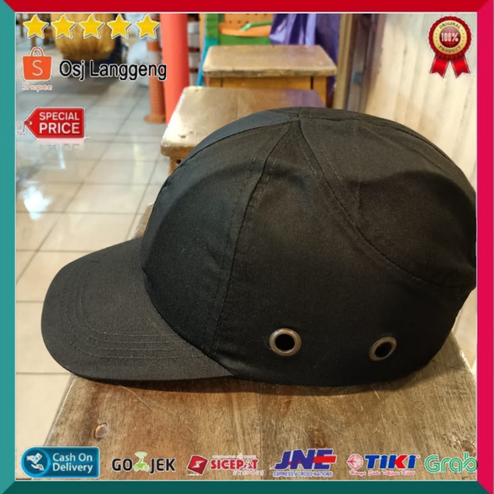 Topi Safety Asgard Bump Cap - Safety Working Cap - Hitam