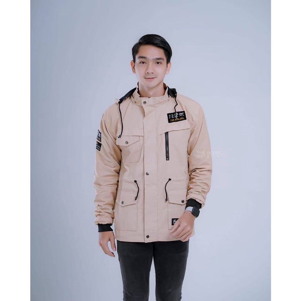 THE BOJIEL TERLARIS Jaket Parka Kanvas Premium - Jaket Pria Parka Hoodie