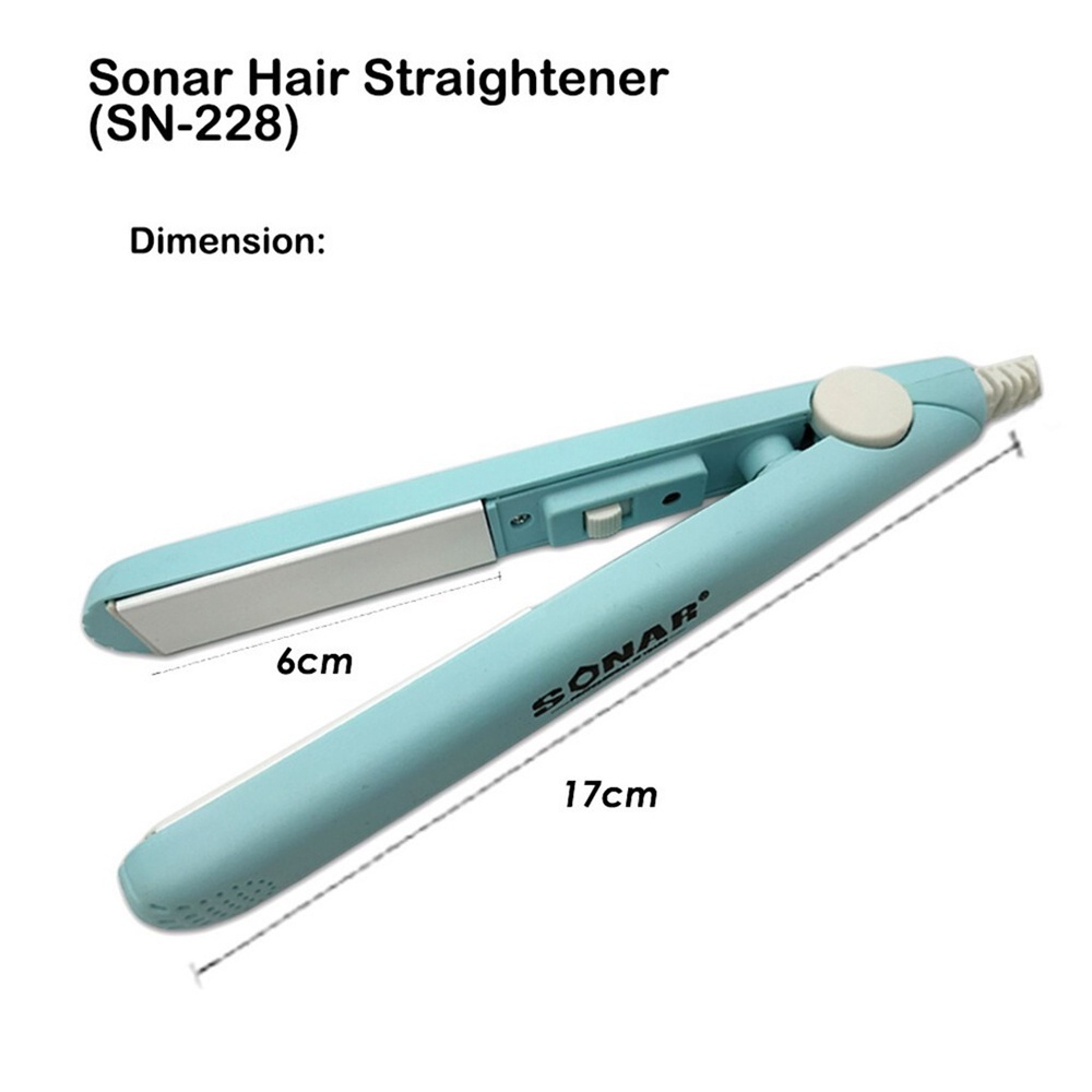 SONAR SN-228 Mini Portable Travel Hair Straightener Catok Pelurus Rambut