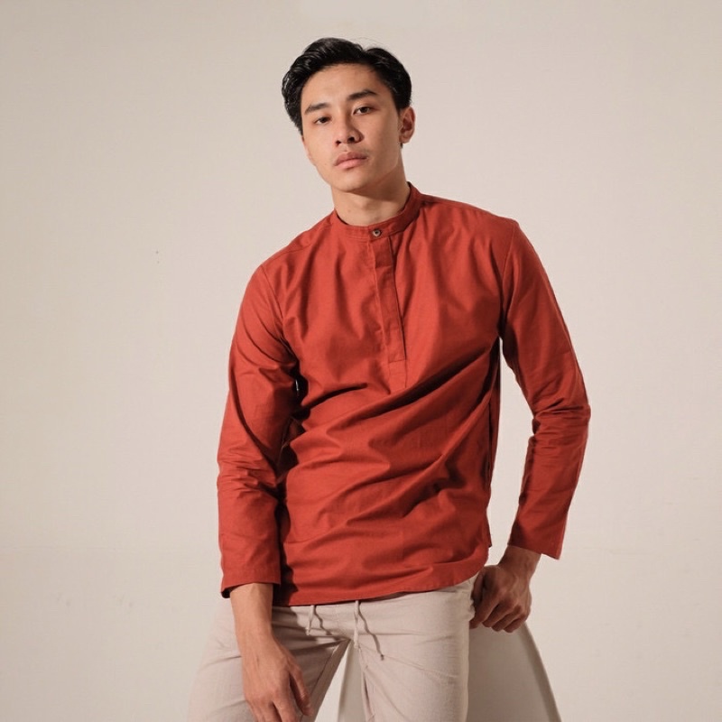 baju kemko Hajj teracota lengan panjang by kaum adam