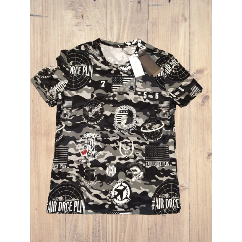 kaos pria motif army import premium
