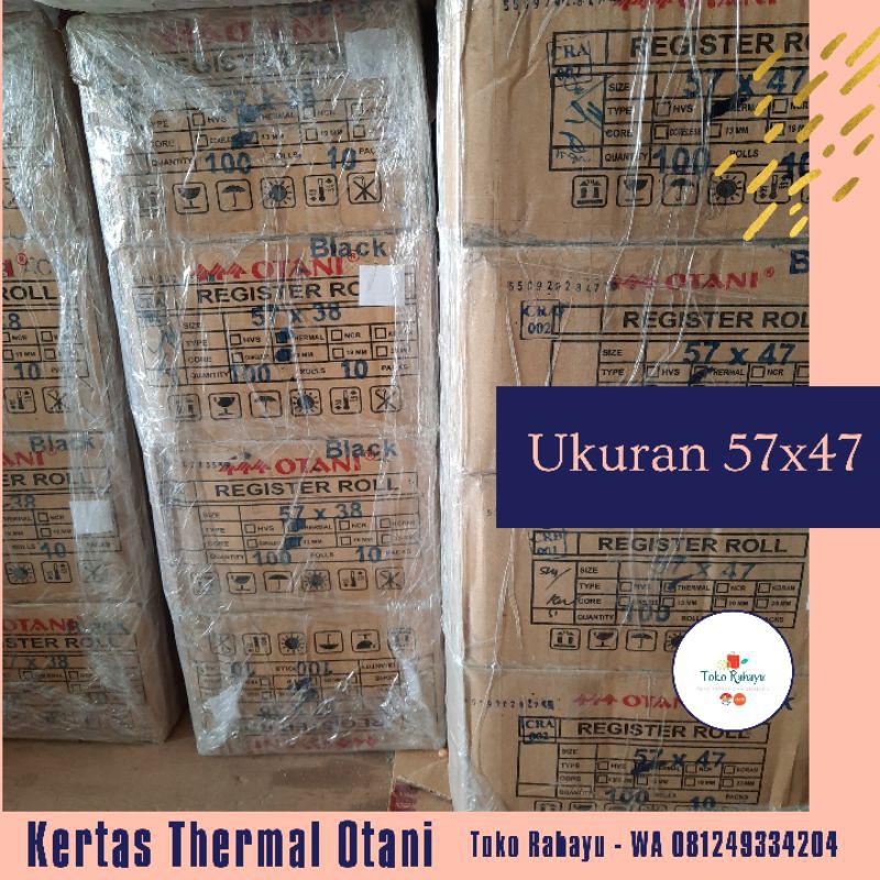 

Kertas Thermal Otani Ukuran 57 x 47 Cetak Hitam Kertas Murah