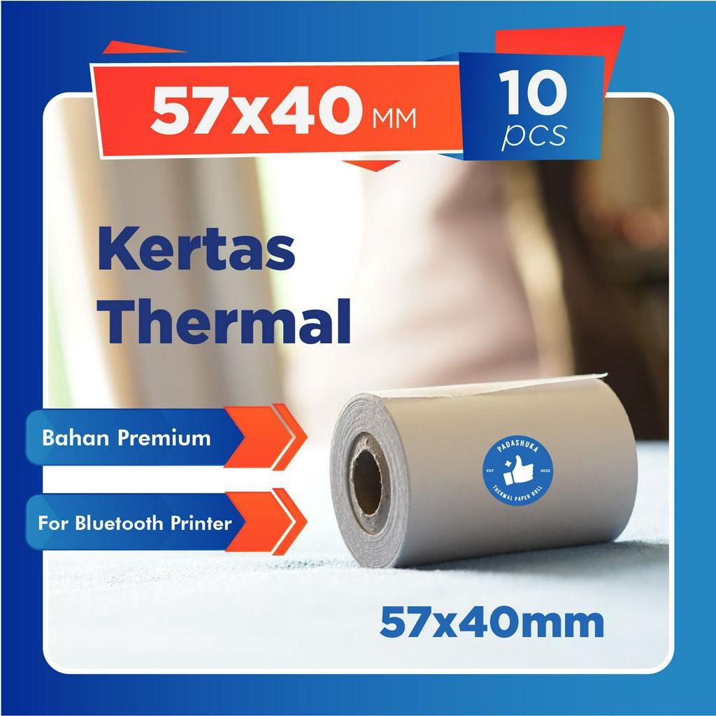 

[10 Pcs] Kertas Thermal 57x40 mm - Struk Kasir EDC Paper Roll
