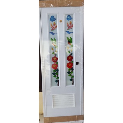Custom pintu pvc kaca kembang