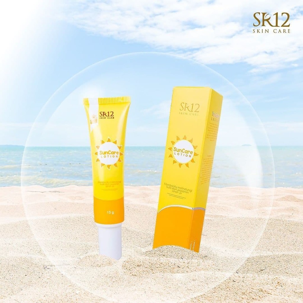 SUNCARE SUN CARE LOTION SR12 15gr SUNBLOCK Sunscreen SPF 25 Anti UV Pelindung Matahari BLILA