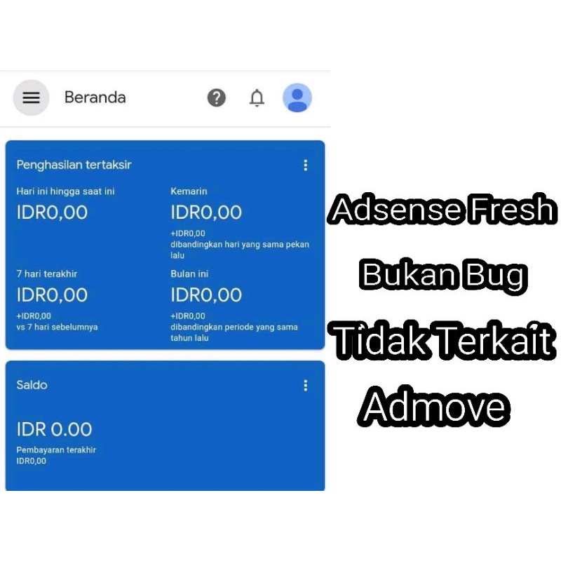 Akun Adsense Fresh Untuk Add Site Blog/Yt