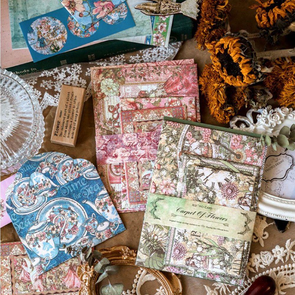 Agustina Amplop Dengan Sealing Stiker Bunga Vintage Scrapbooking Perlengkapan Kantor Undangan Ulang Tahun Notepads