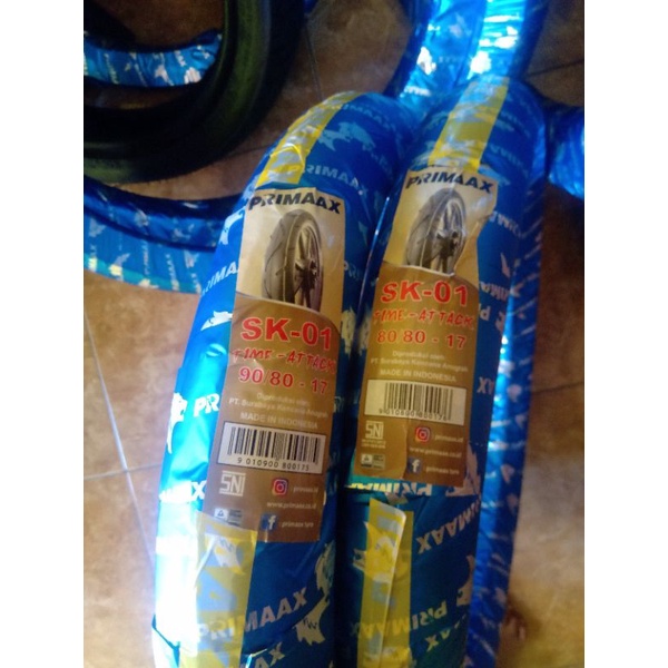 sepasang ban tubetype primax donat SK 01 80/80 RING 17 & 90/80 ring 17