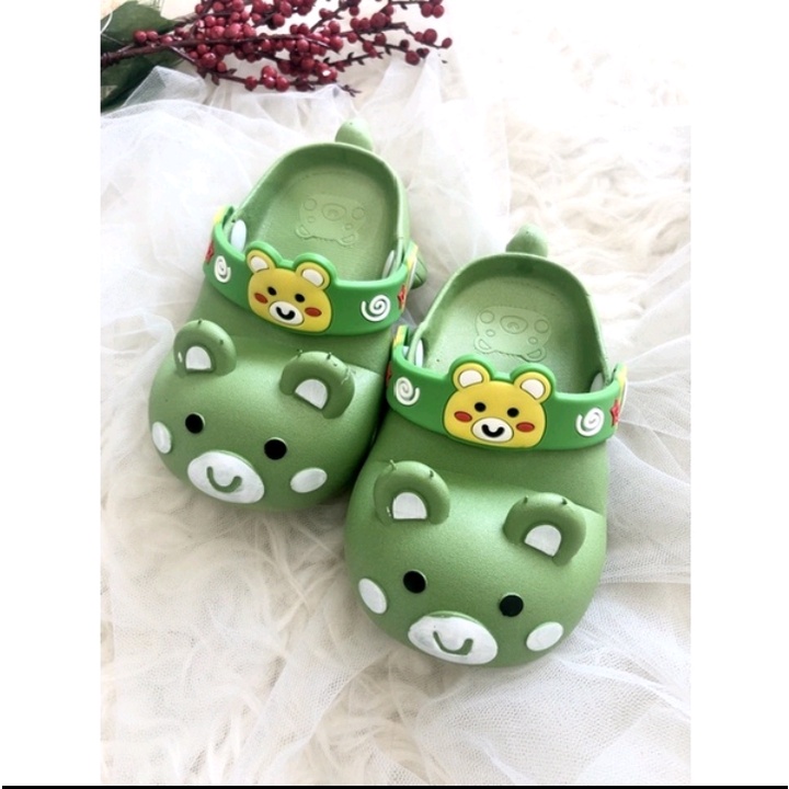 Sandal Bayi Perempuan Laki Laki Karet Panda Import Usia 1-2 Tahun Balance T11