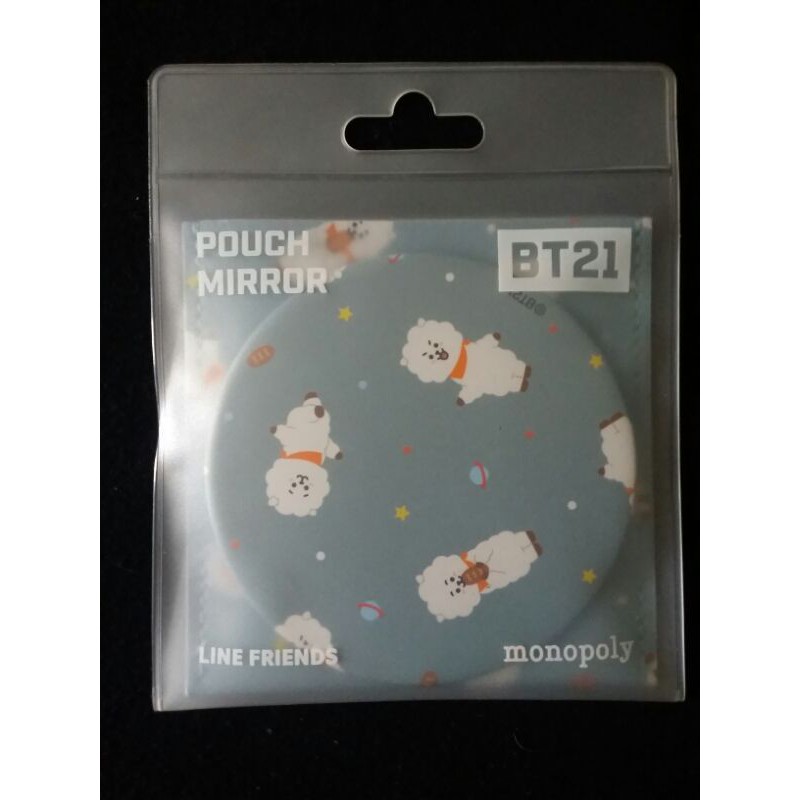 Rare BT21 RJ pouch mirror original merch kaca cermin Seokjin Jin BTS Bangtan hadiah ul