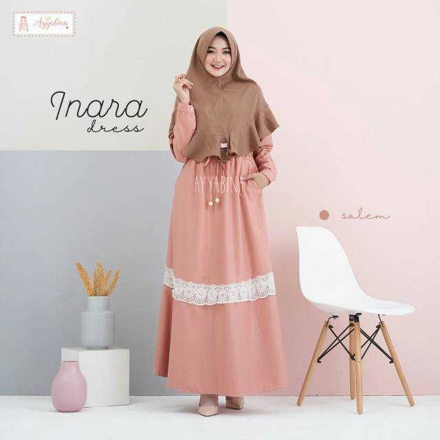 Inara Dress gamis toyobo lembut busui by ayyabina