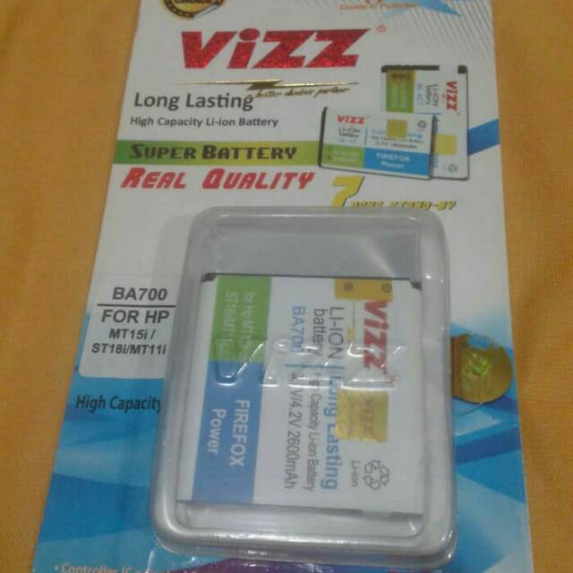 Batt batre battery double power vizz sony experia ba700