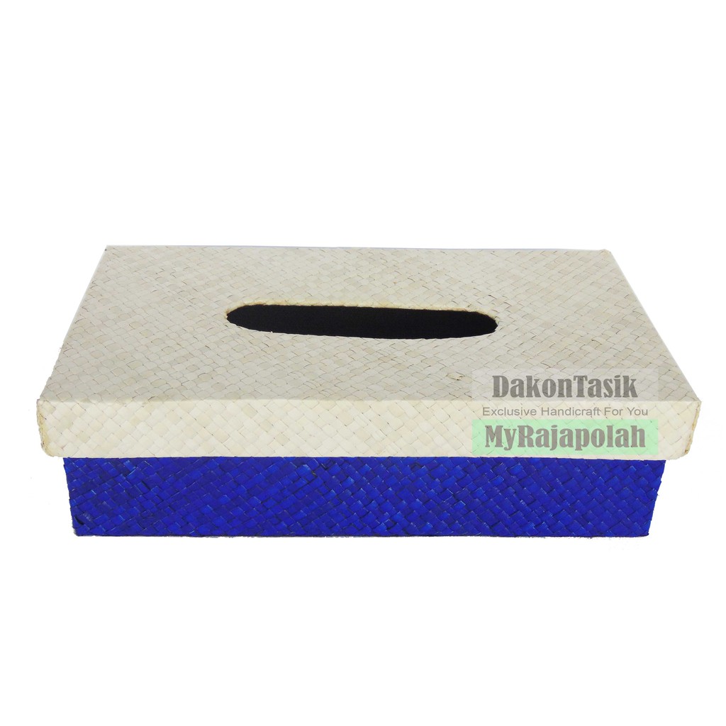 DT-17169 Box Tempat Tissue - Organizer Anyaman Polos Warna Warni Bisa Decoupage