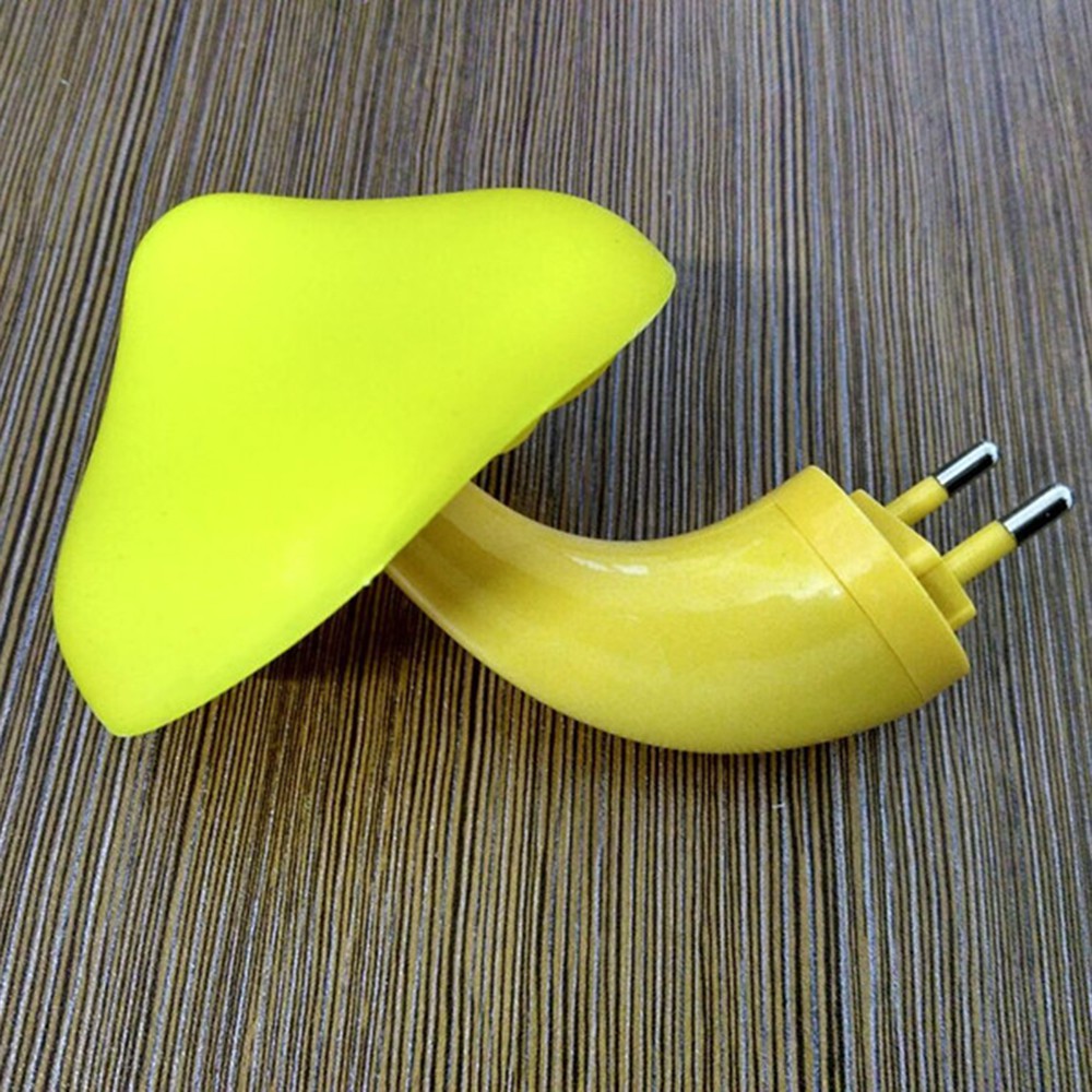 Lampu Malam Led Bentuk Jamur Hemat Energi Dengan Sensor Cahaya Untuk Dekorasi Dinding