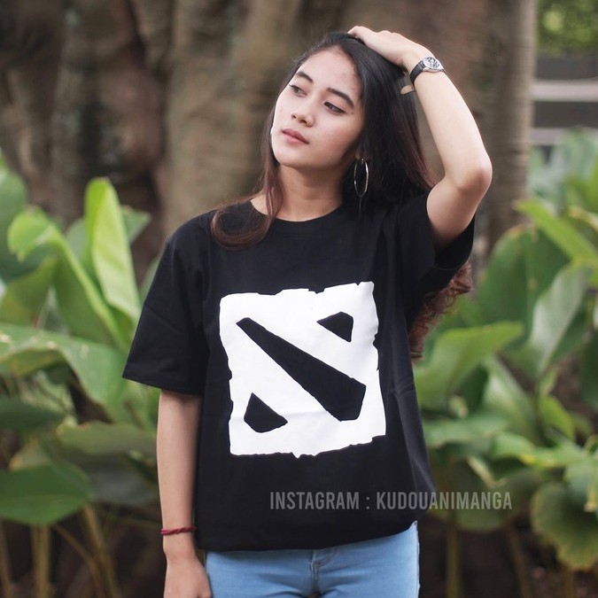 Tshirt Gamer Dota2 Logo White Casual