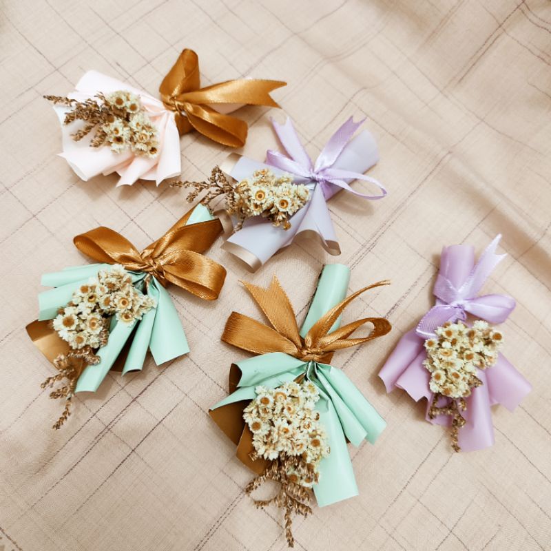 Bouquet Dried Flower Kecil / Buket Bunga Kering/Hiasan Akrilik/Hiasan gambar