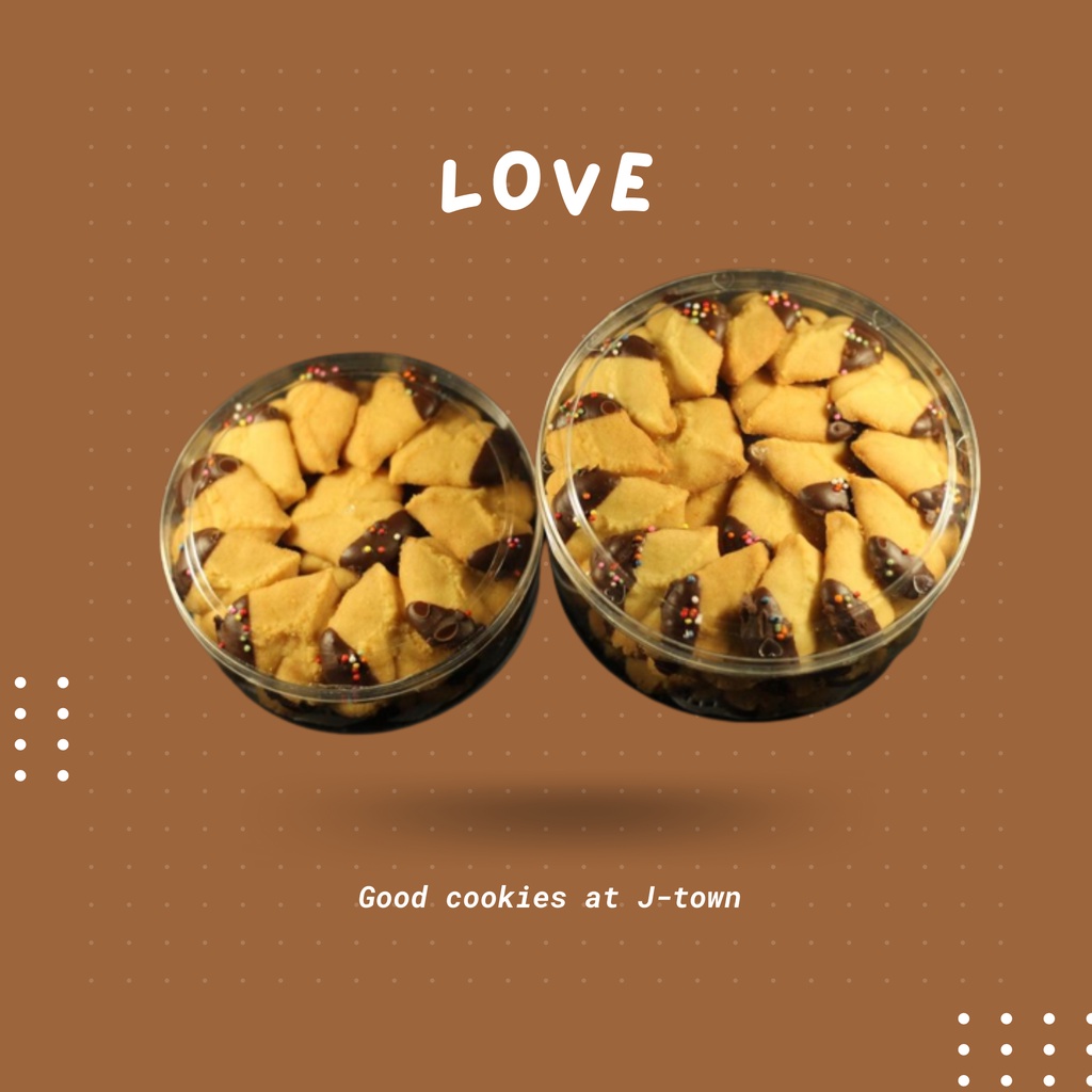 

Kue Love || Reguler 250gram & Besar 500gram || Kue Lebaran || Natal || Implek || Hamers Kue kering