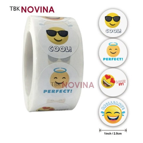 

[KODE 121] Stiker EMOJI / Label Segel Thank You (10 pcs)