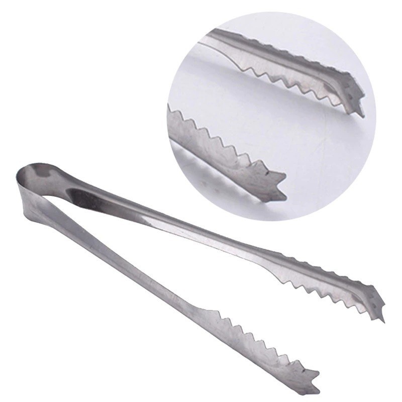 [ASS] Penjepit Es Stainless / Ice Tongs Mini / Alat Jepit Es Batu Kecil