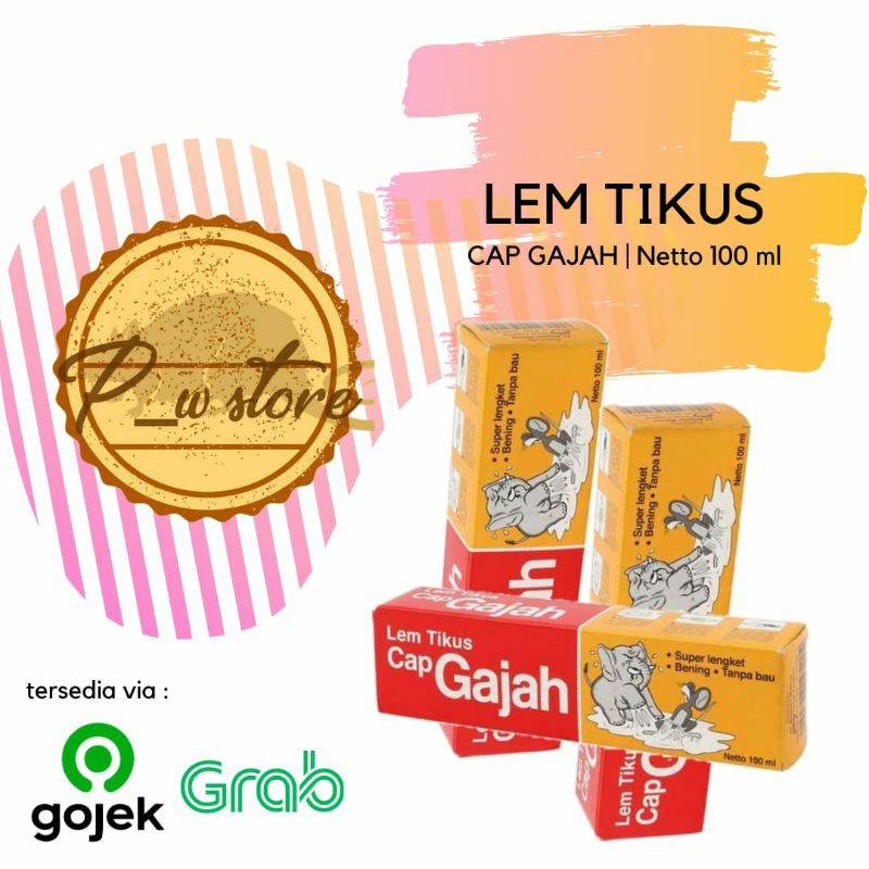 Lem Tikus Cap Gajah Lem Tikus Fox Super Lem Papan Cap Gajah Original